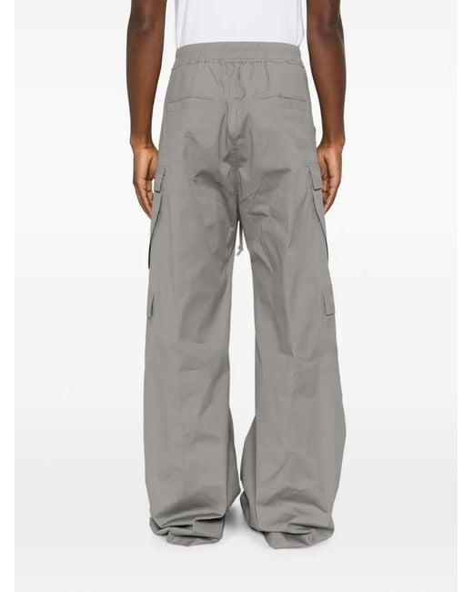 Rick Owens Gray Drawstring Cargo Pants for men
