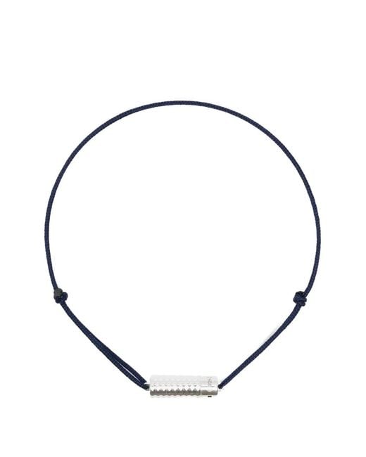 Le Gramme Metallic Engraved-Logo Bracelet for men