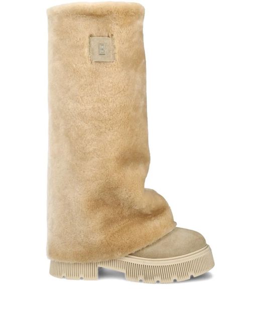 Bogner Natural Shearling Logo-detail Boots