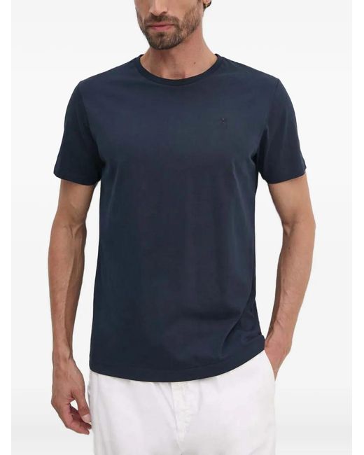 Hackett Blue T-Shirt À Logo Brodé for men