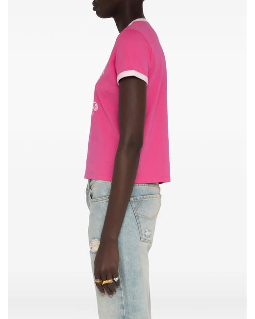 Zadig & Voltaire Pink Woos Ringer Graphic T-Shirt