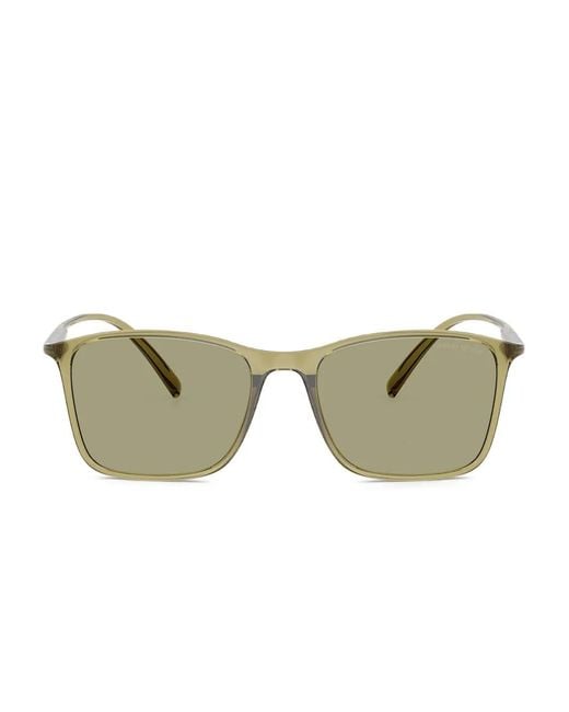 Giorgio Armani Green Rectangle-Frame Sunglasses for men