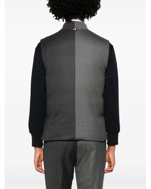 Chaleco Con Cuello De Béisbol Thom Browne de color Gray