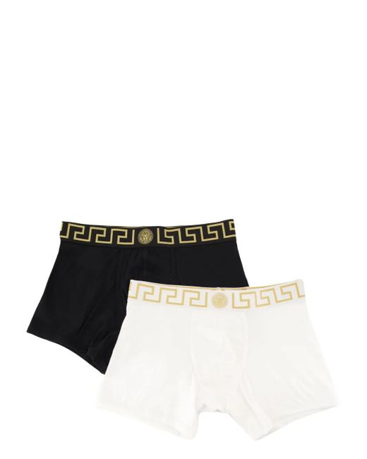 Lot De Deux Boxers Greca Border Versace pour homme en coloris Black