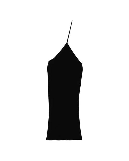 Rick Owens Black Strap Bias Dress