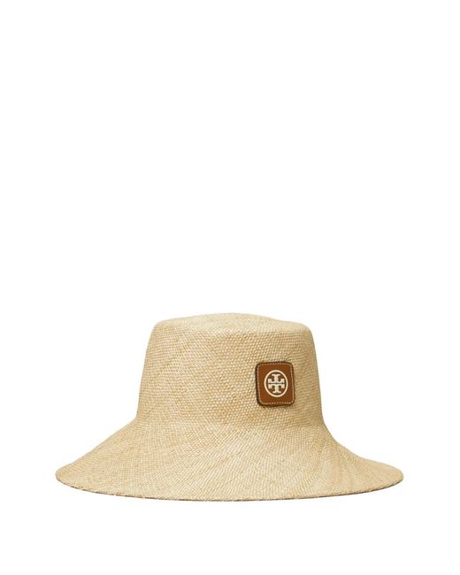 Tory Burch Natural Straw Bucket Hat
