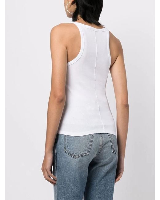IRO White Logo-Print Tank Top