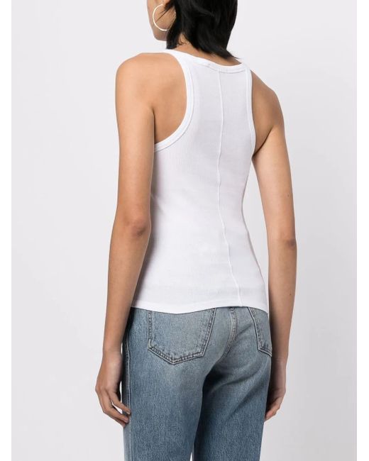 IRO White Logo-Print Tank Top