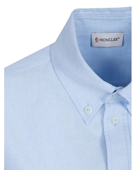 Moncler Blue Chemise À Boutonnière