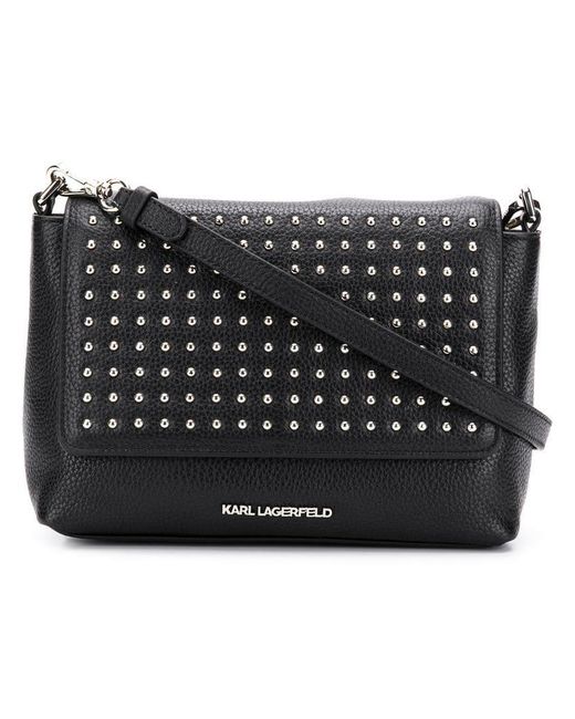 Karl Lagerfeld Black K/korat Studded Crossbody Bag