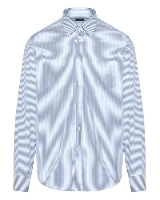 Paul & Shark Blue Striped Pocket Shirt for men