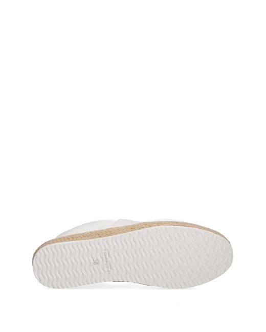 Gant White Braided-Sole Slip-On Espadrilles