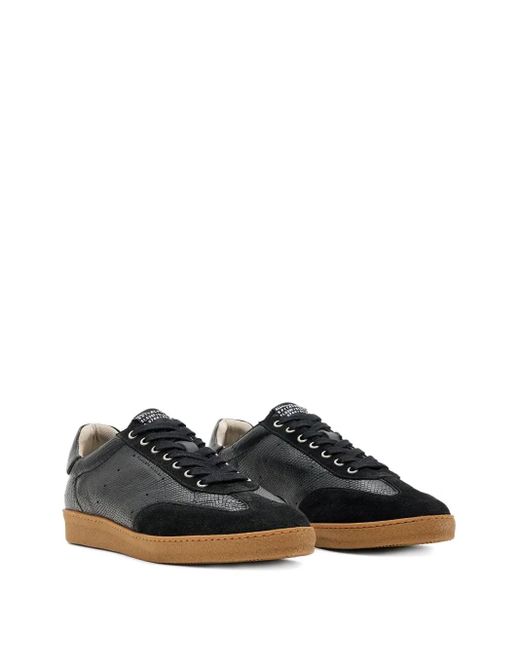 AllSaints Black Leo Low-Top Sneakers for men