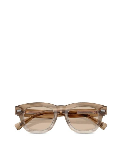 Brunello Cucinelli Natural Square-Frame Sunglasses