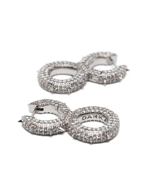 DARKAI White Boucles D'Oreilles Spiked Infinity
