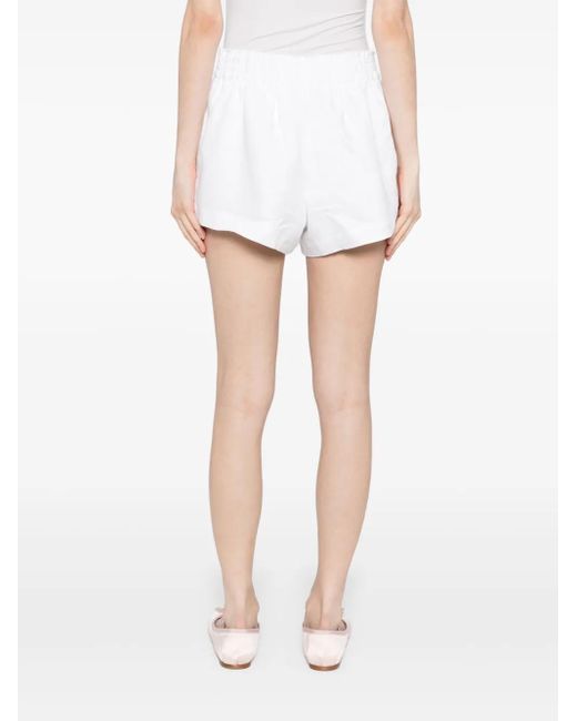 Reformation White Mila Shorts
