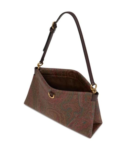 Etro Brown Mini Arnica Schultertasche mit Paisleymuster