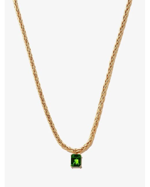 Yvonne Léon Metallic 18Kt Emerald Necklace