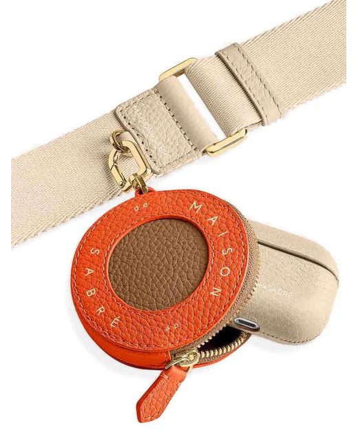 Maison De Sabre Orange Leather Coin Purse
