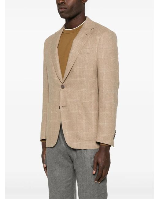 Canali Natural Checked Blazer for men