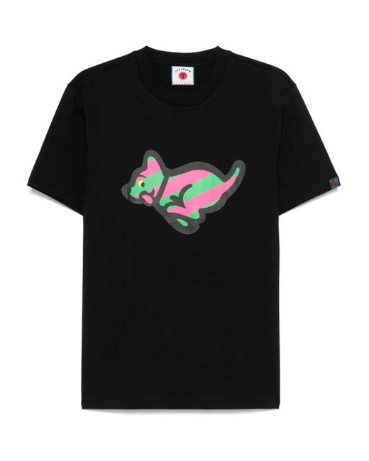 ICECREAM Black Running Puppy T-Shirt for men