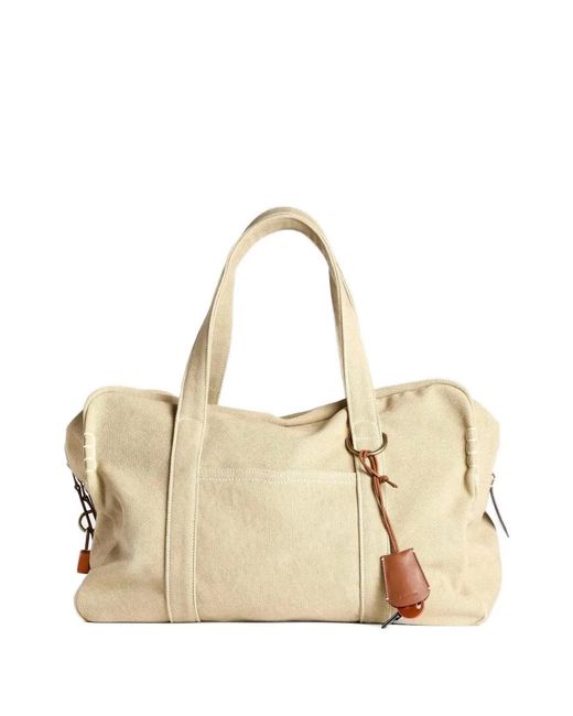 J.W. Anderson Natural Padlock-Detailed Weeekender Bag