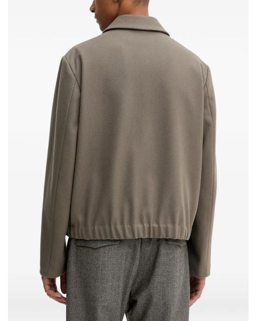 Chaqueta Con Bolsillos Con Solapa Barena de hombre de color Gray