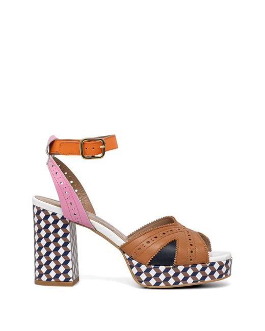 Fly London White Perforated Platform Pumps