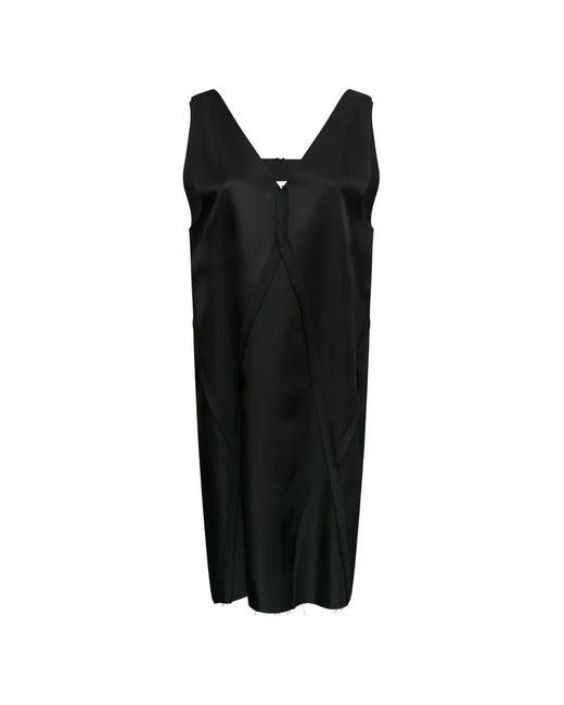 MM6 by Maison Margiela Black V-Neck Panelled Mini Dress