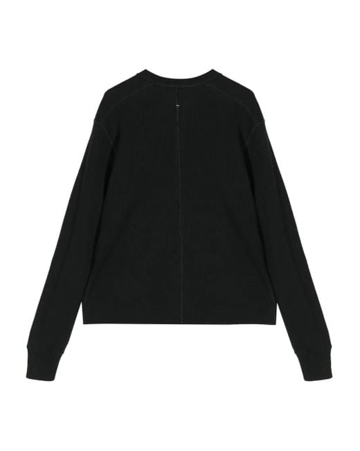 Rag & Bone Black Button-Placket Long-Sleeve T-Shirt for men