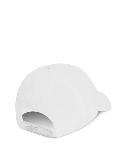 Philipp Plein White Logo-Lettering Baseball Cap for men