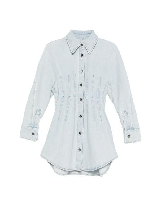 Givenchy White Buttoned Midi Denim Dress