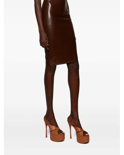 Sandalias 155 Salma con plataforma AMINA MUADDI de color Brown