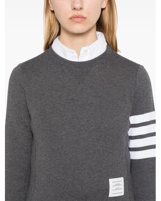 Thom Browne Gray Loopback 4-Bar Sweatshirt