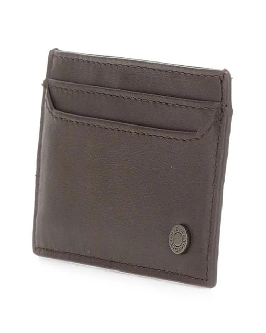 Gianni Chiarini Brown Stud-Detail Leather Cardholder for men