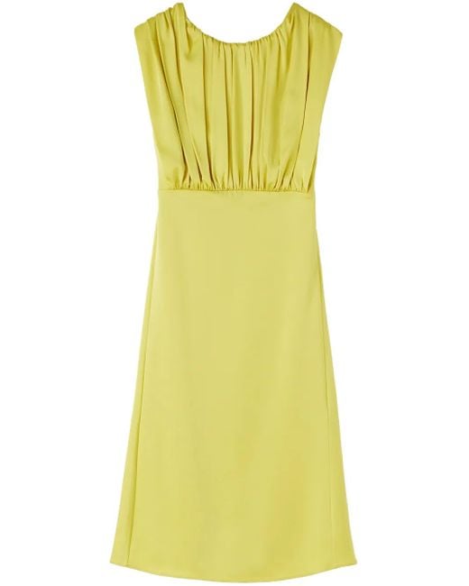 Jil Sander Yellow Ss24 Midi Dress