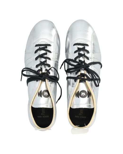 Pantofola D Oro White Metallic-Effect Vibram-Sole Sneakers