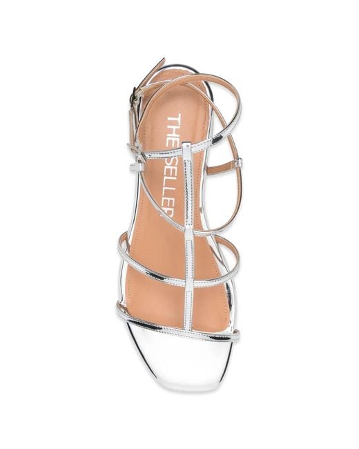 The Seller White T-Bar Sandals