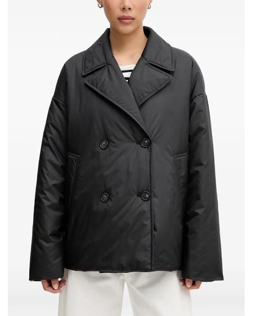 Marc O' Polo Black Double-Breasted Padded Jacket