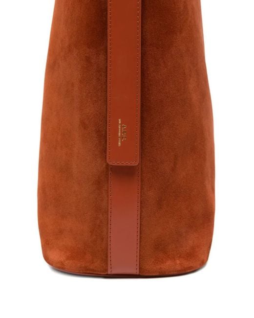A.P.C. Brown Vera Suede Tote Bag