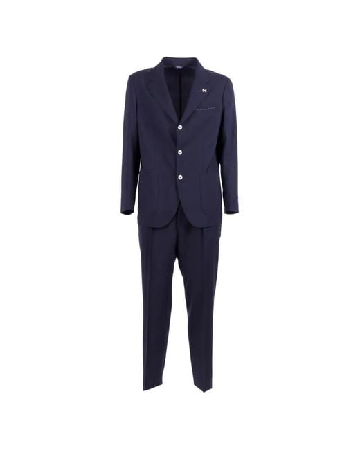 Tombolini Blue Zero Gravity Single-Breasted Wool Suit for men