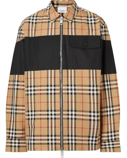 Burberry Stripe Detail Zip-fastening Jacket for Men | Lyst Canada