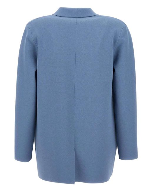 Kangra Blue Single-Breasted Blazer