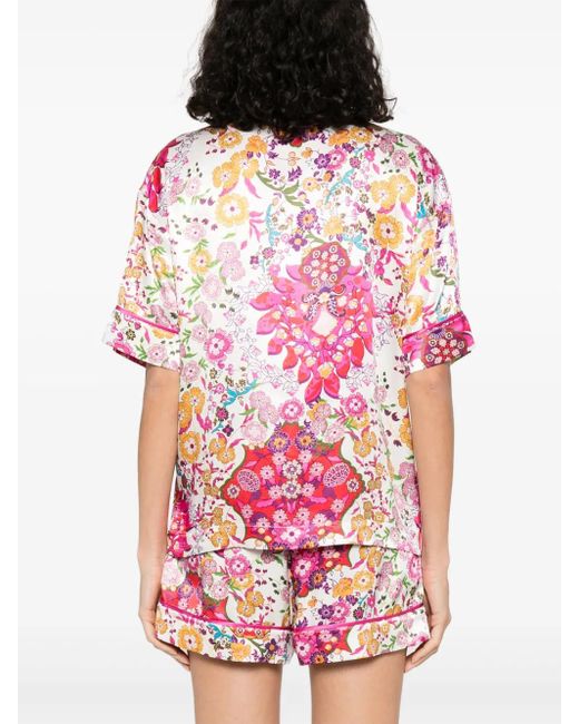 Nissa Pink Printed Shirt
