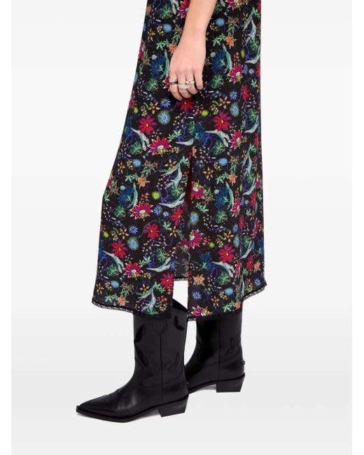 Abito Midi Renzo A Fiori di Zadig & Voltaire in Blue