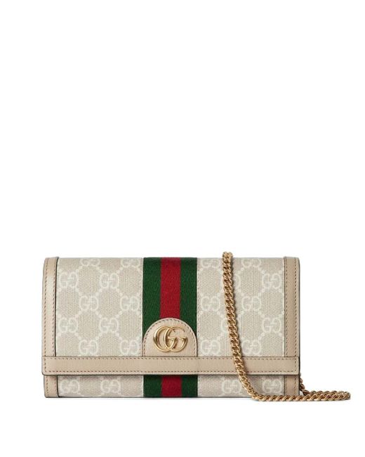 Gucci Natural Ophidia Gg-Monogram Chain Wallet
