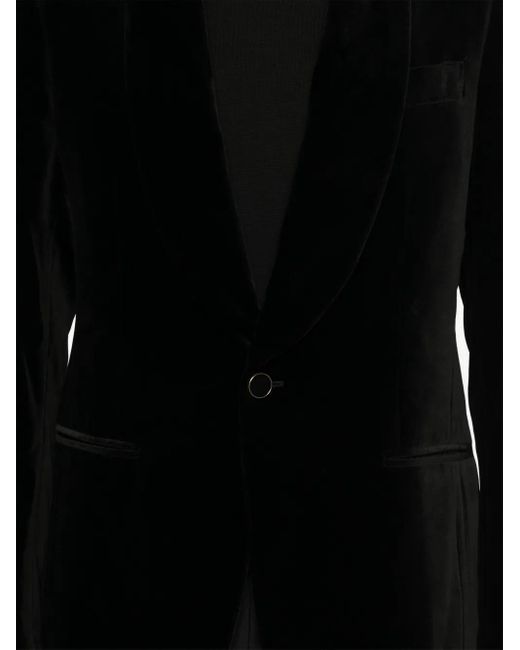 Lardini Black Velvet Blazer for men