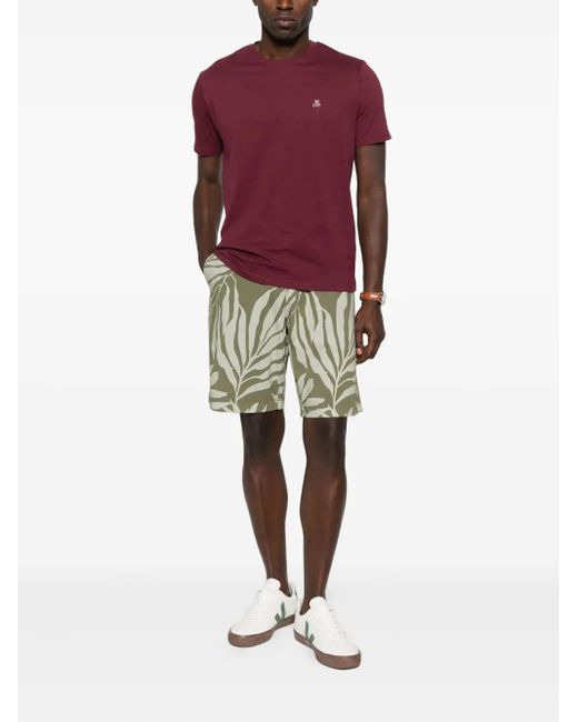 Marc O' Polo Green Leaf-Print Shorts for men