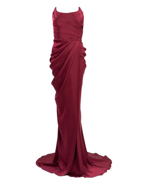 open lace back dress Maxi Long Red Velvet Formal Evening Dress with Side Slit TS2602 Red / Size 16W main image 1