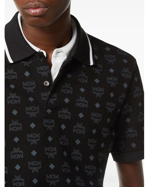 MCM Poloshirt Met Print in het Black voor heren